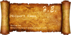 Holpert Emma névjegykártya